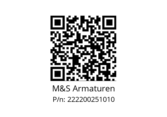   M&S Armaturen 222200251010