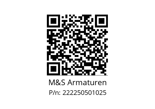   M&S Armaturen 222250501025