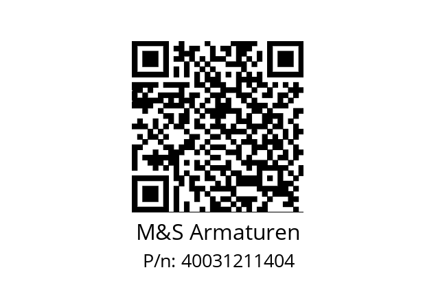   M&S Armaturen 40031211404