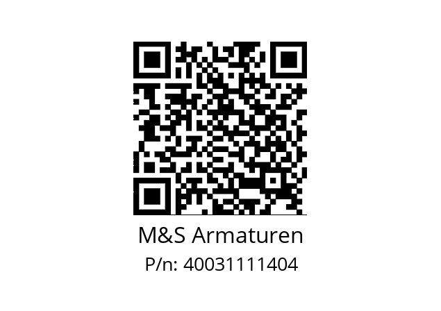   M&S Armaturen 40031111404