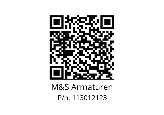   M&S Armaturen 113012123