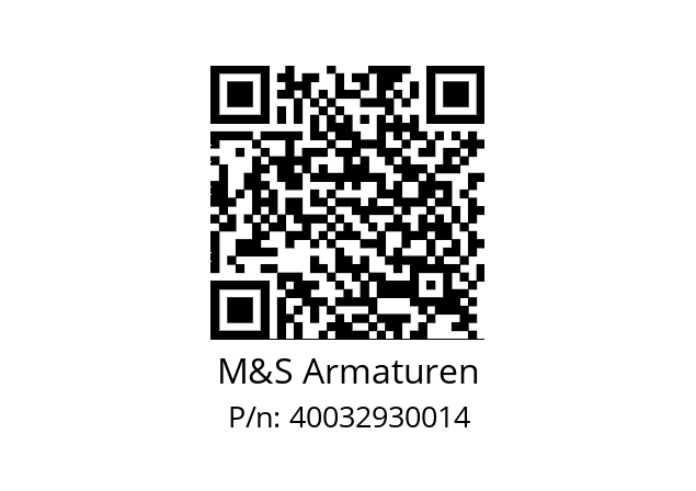   M&S Armaturen 40032930014