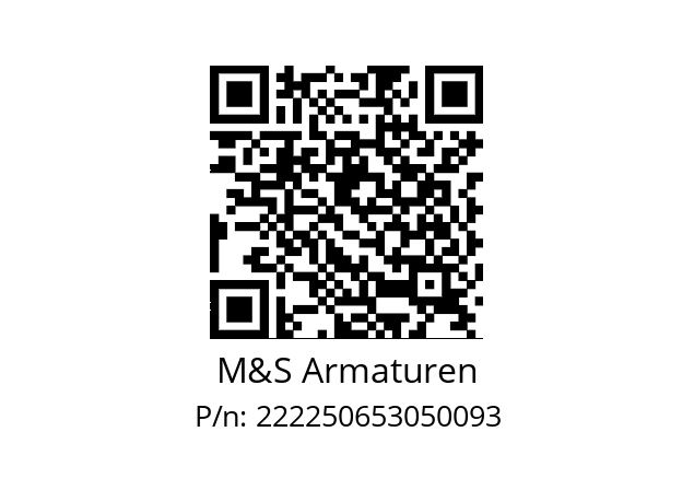   M&S Armaturen 222250653050093