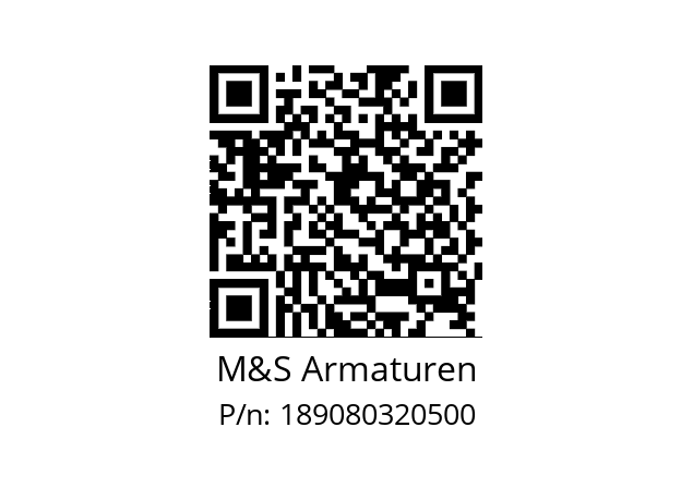   M&S Armaturen 189080320500