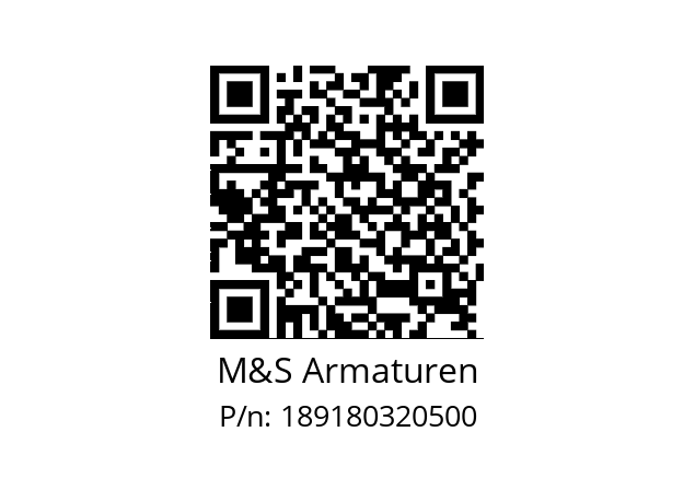   M&S Armaturen 189180320500