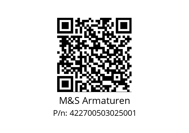   M&S Armaturen 422700503025001