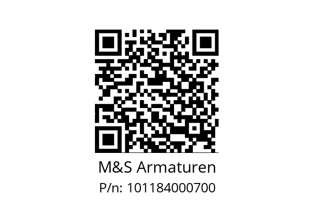   M&S Armaturen 101184000700