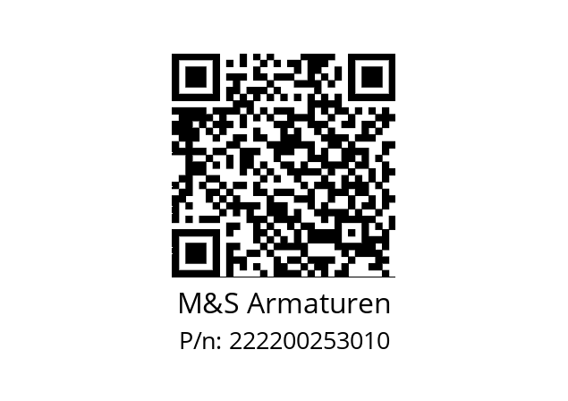   M&S Armaturen 222200253010