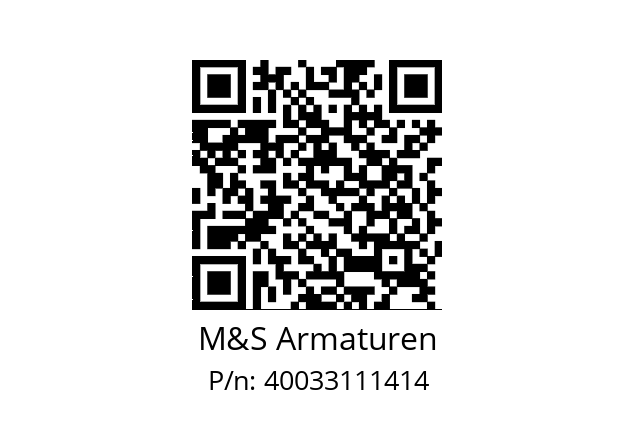   M&S Armaturen 40033111414