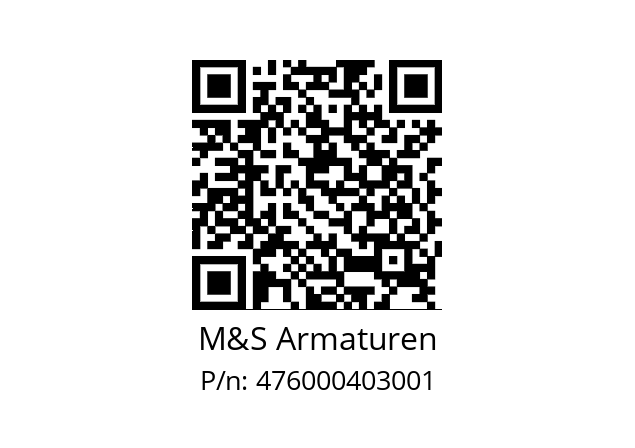   M&S Armaturen 476000403001