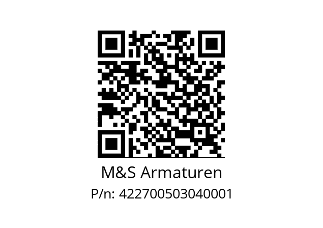   M&S Armaturen 422700503040001