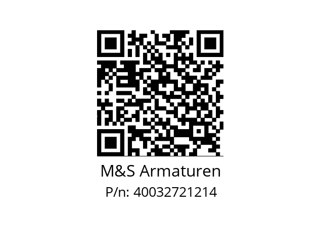   M&S Armaturen 40032721214