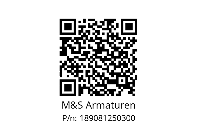   M&S Armaturen 189081250300