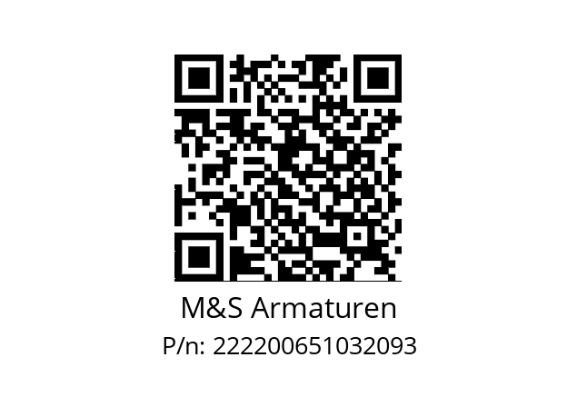   M&S Armaturen 222200651032093