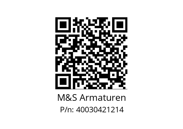   M&S Armaturen 40030421214