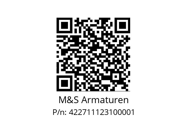   M&S Armaturen 422711123100001