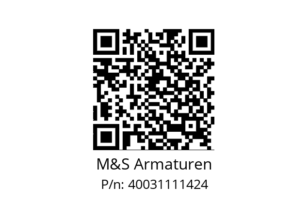   M&S Armaturen 40031111424