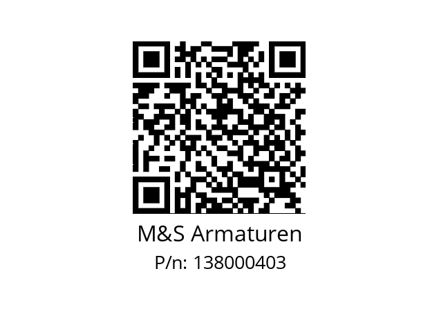   M&S Armaturen 138000403