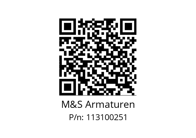   M&S Armaturen 113100251