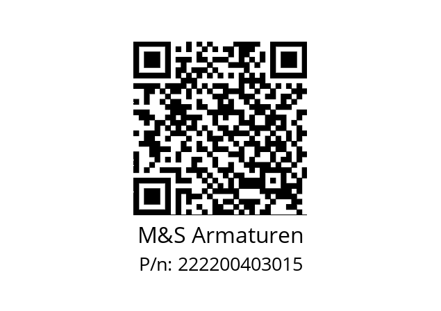   M&S Armaturen 222200403015