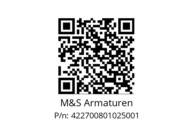   M&S Armaturen 422700801025001