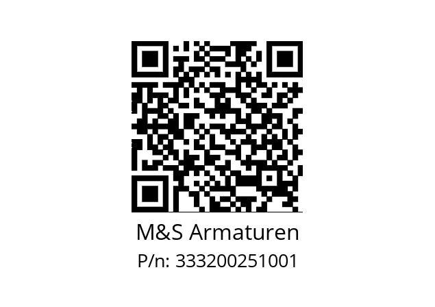   M&S Armaturen 333200251001