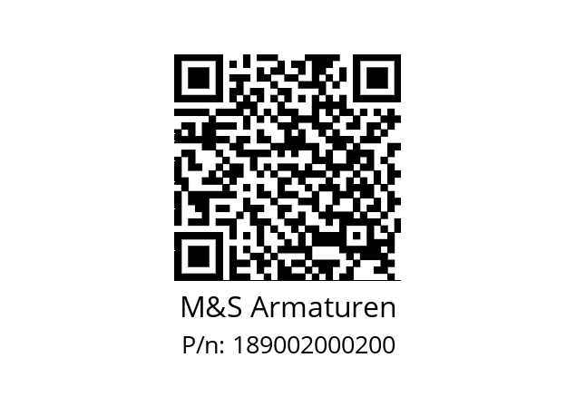   M&S Armaturen 189002000200