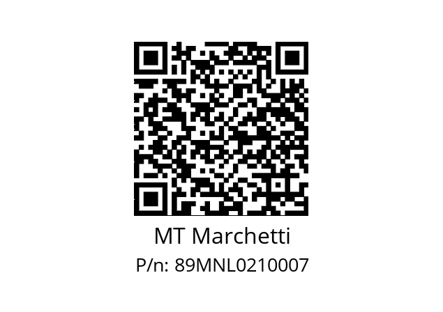  MNL0210007 MT Marchetti 89MNL0210007