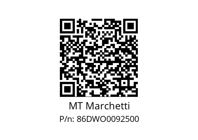  DWO0092500  MT Marchetti 86DWO0092500