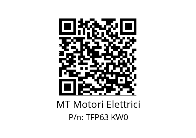   MT Motori Elettrici TFP63 KW0