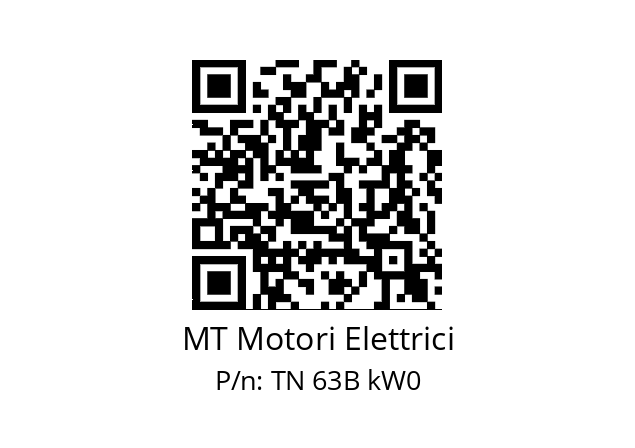   MT Motori Elettrici TN 63B kW0