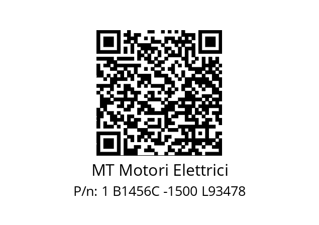   MT Motori Elettrici 1 B1456C -1500 L93478