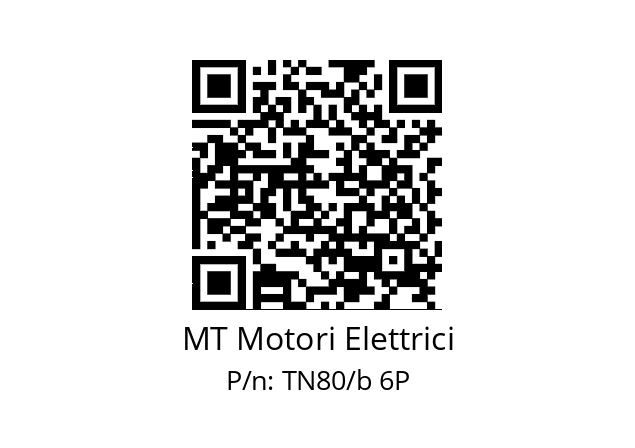   MT Motori Elettrici TN80/b 6P