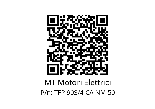   MT Motori Elettrici TFP 90S/4 CA NM 50