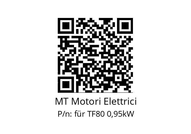   MT Motori Elettrici für TF80 0,95kW