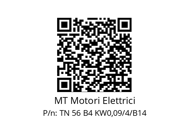   MT Motori Elettrici TN 56 B4 KW0,09/4/B14