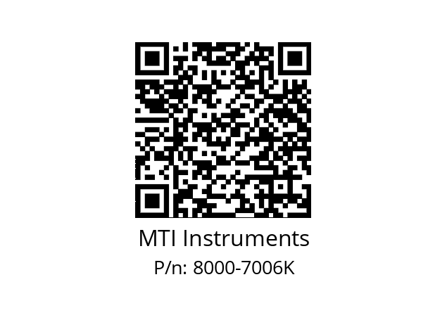  MTII 1510A MTI Instruments 8000-7006K