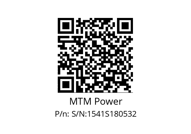   MTM Power S/N:1541S180532