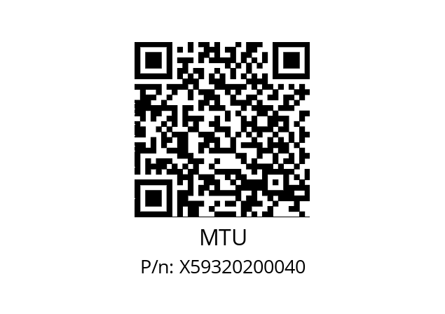   MTU X59320200040