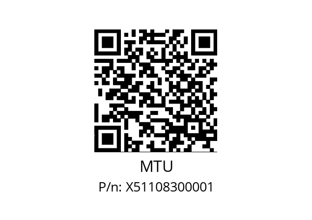   MTU X51108300001