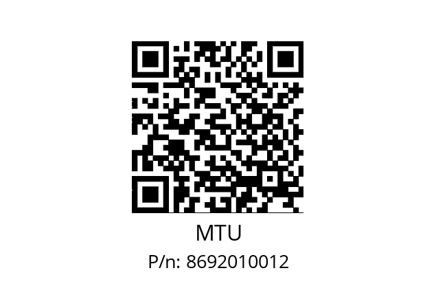   MTU 8692010012