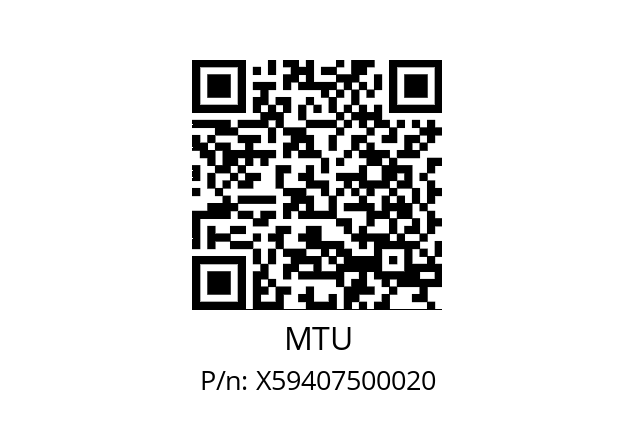   MTU X59407500020