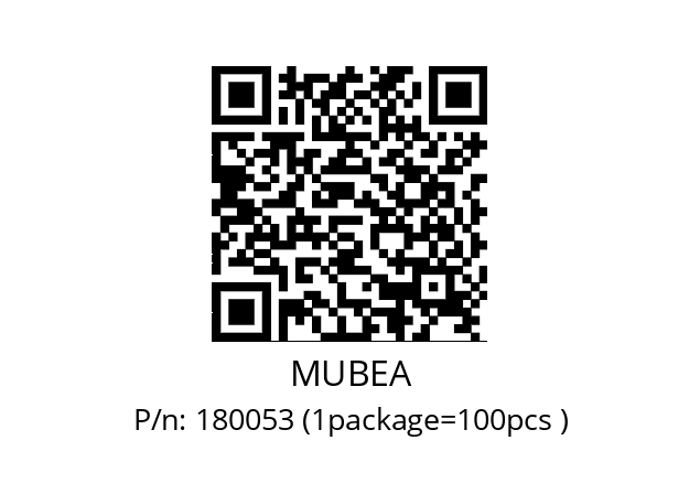   MUBEA 180053 (1package=100pcs )