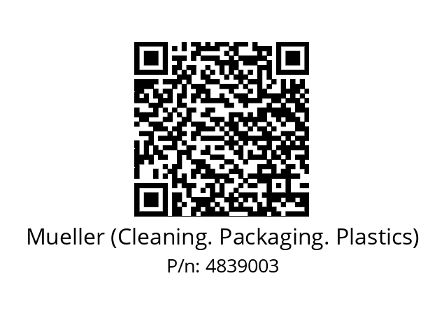   Mueller (Cleaning. Packaging. Plastics) 4839003