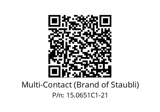   Multi-Contact (Brand of Staubli) 15.0651C1-21