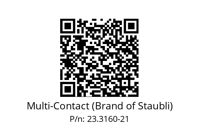   Multi-Contact (Brand of Staubli) 23.3160-21