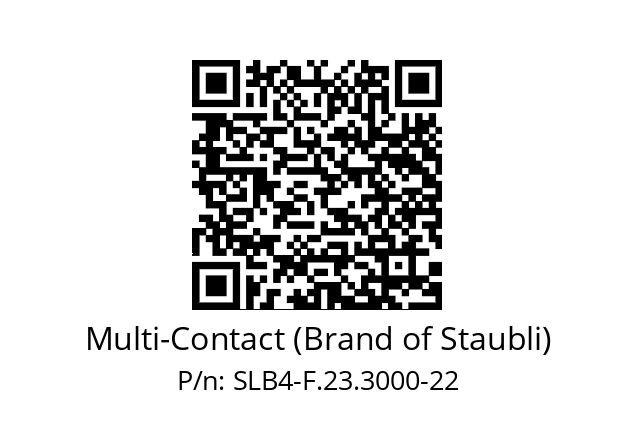   Multi-Contact (Brand of Staubli) SLB4-F.23.3000-22