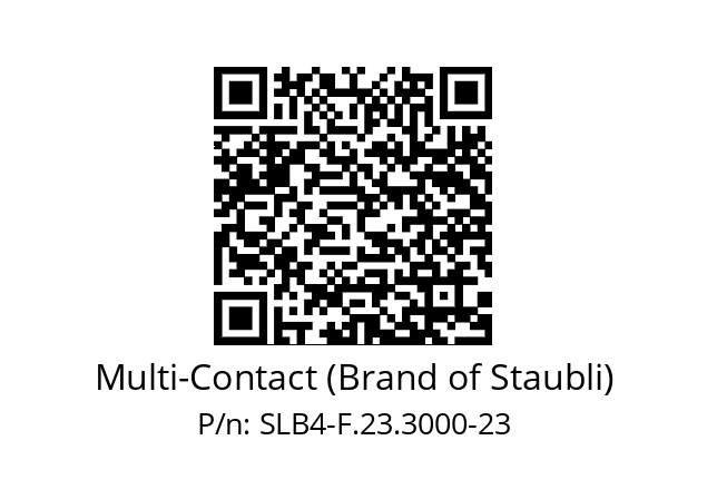   Multi-Contact (Brand of Staubli) SLB4-F.23.3000-23