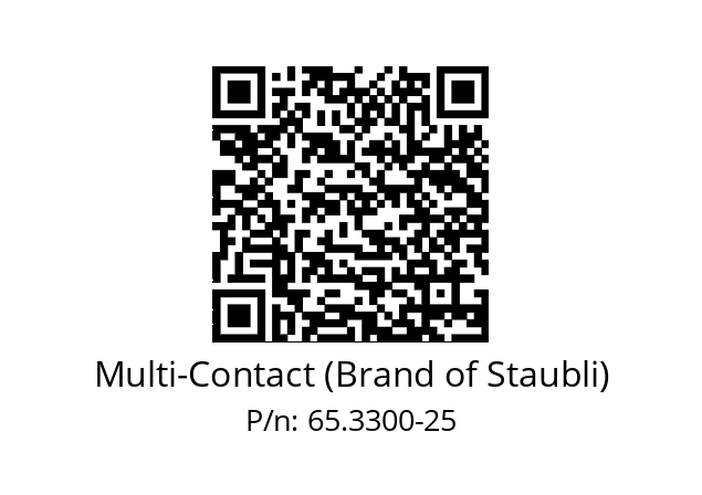   Multi-Contact (Brand of Staubli) 65.3300-25