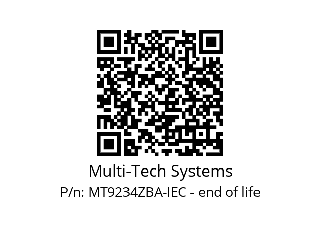   Multi-Tech Systems MT9234ZBA-IEC - end of life